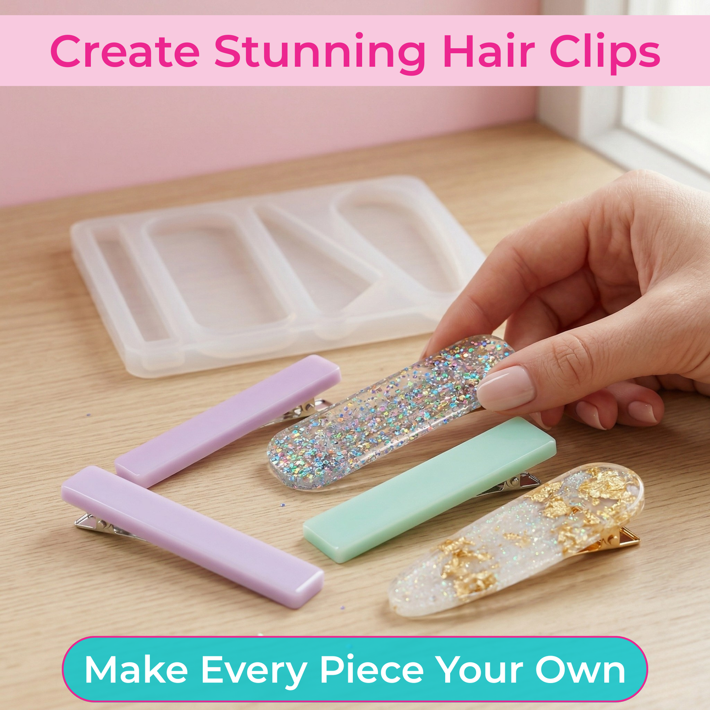 Hair Pin Resin Art Molds DIY