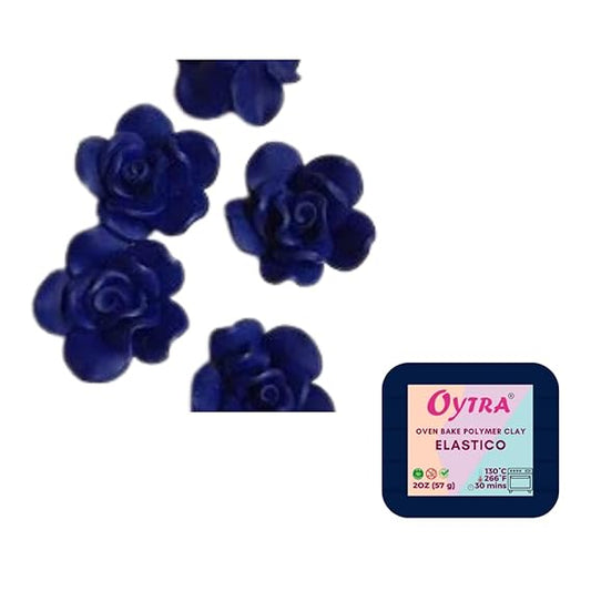 57 Grams (102 Dark Blue) Polymer Clay Oven Bake for Jewlery Making Elastico Series