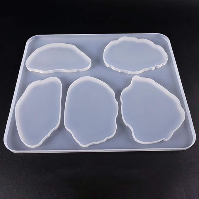 5 Cavity Resin Coaster Silicone Moulds
