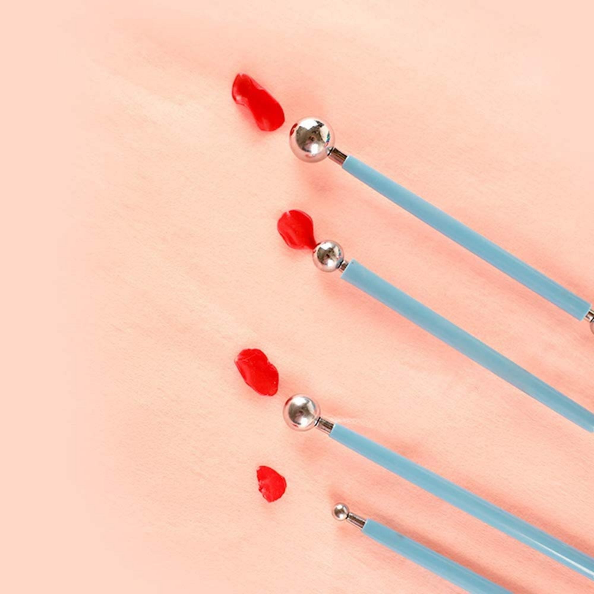 Oytra 18 Pcs Stainless Steel Dotting Ball Pen Creasing Pen Carving Too