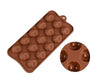 Oytra Dimpled Half Round Shape Silicon Chocolate Mold, 15 Cavities (Brown)
