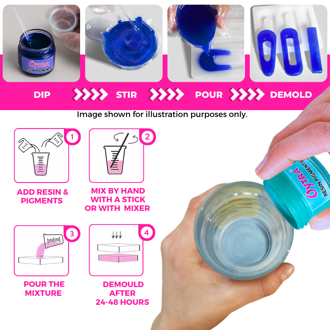 Resin Art Pigment Set of 4 - 20g Each