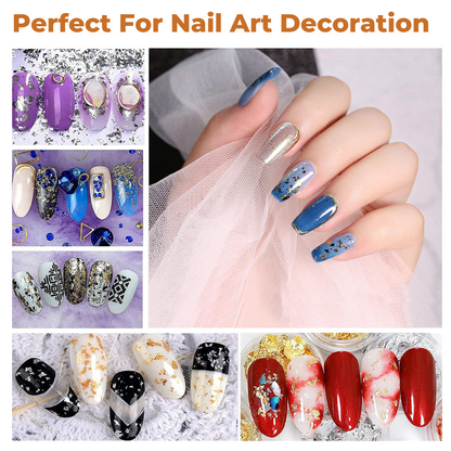 Silver and Gold Metallic Leaf Foil Paper Flakes Set of 3 - image 5