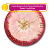 8 inch clock Mould with Roman Numerals 1 Stroke Clock Machine 1 set Clock Needles 2 opaque Paste pigments (Red, Pink)- 10grams each 5 Grams Gold Flakes Packet 4 Mixing cups and 4 sticks Gold AMetallic Paint Pen for Painting on Numbers