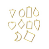 Oytra 10-Piece Package of Hollow Open Bezel Charms Frames for Crafting Resin Pendants and Earrings