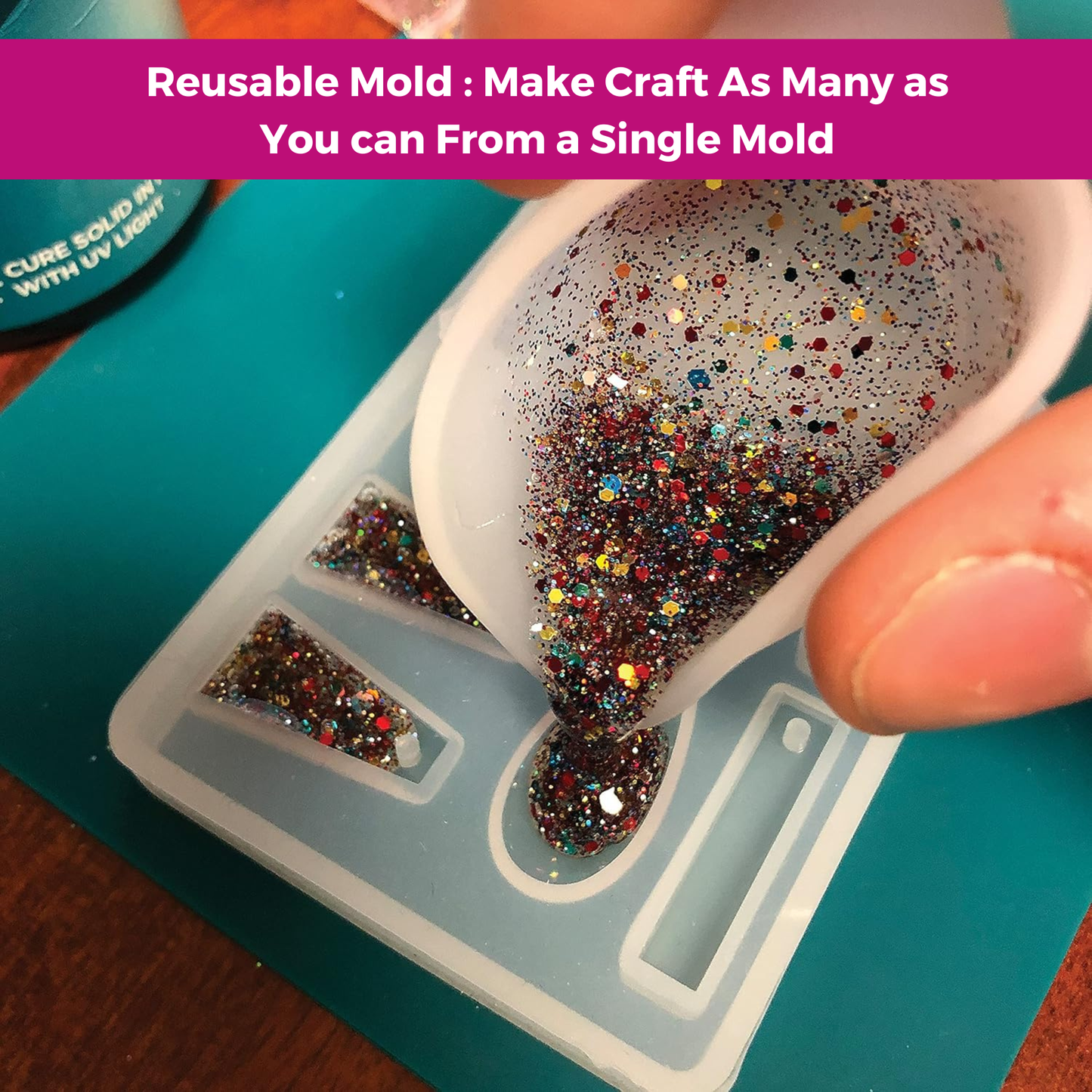 8 Cavity Earring Silicone Resin Mould