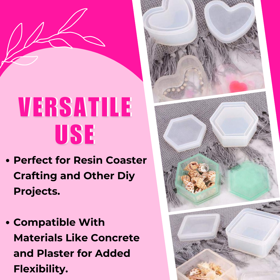 4 Pcs Gift Box Set Resin Mould SRN44