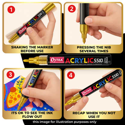 Acrylic Paint Marker Pens 3 Pcs - Gold - image 5