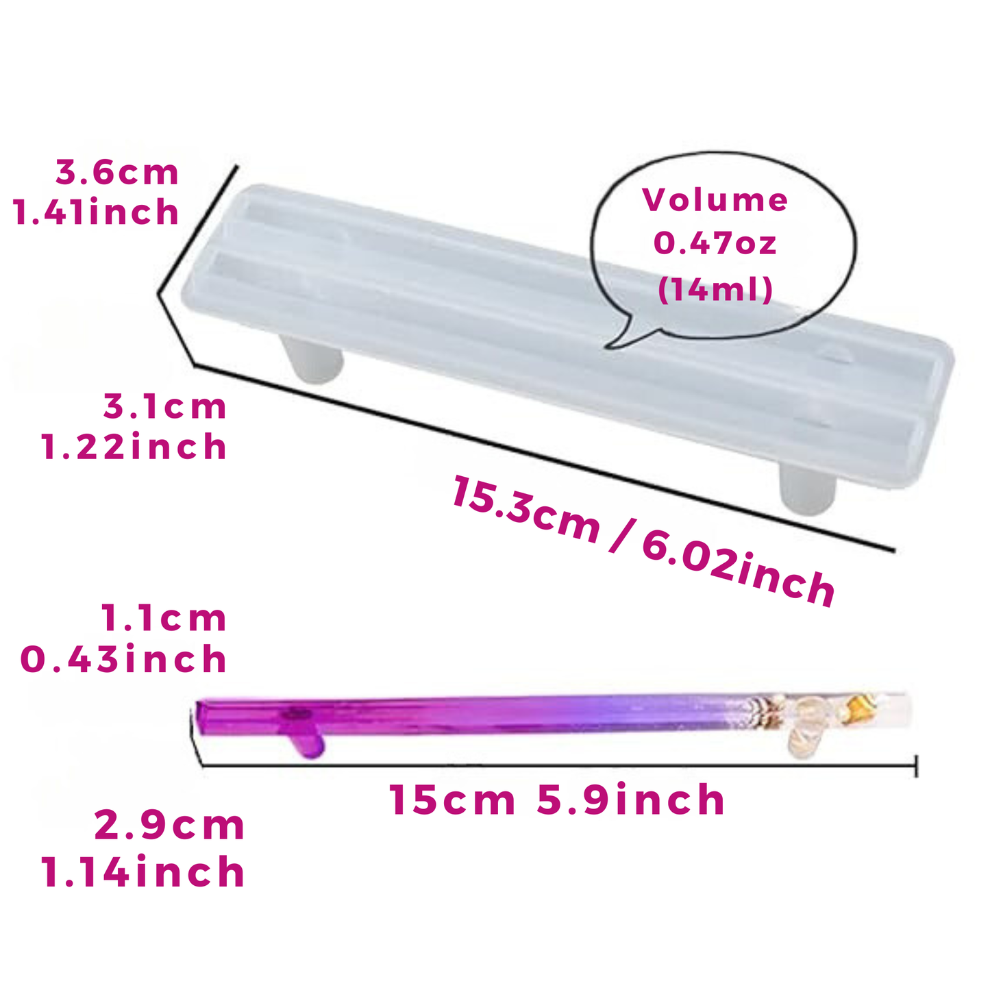 Straight Handle Premium Silicon Resin Mould