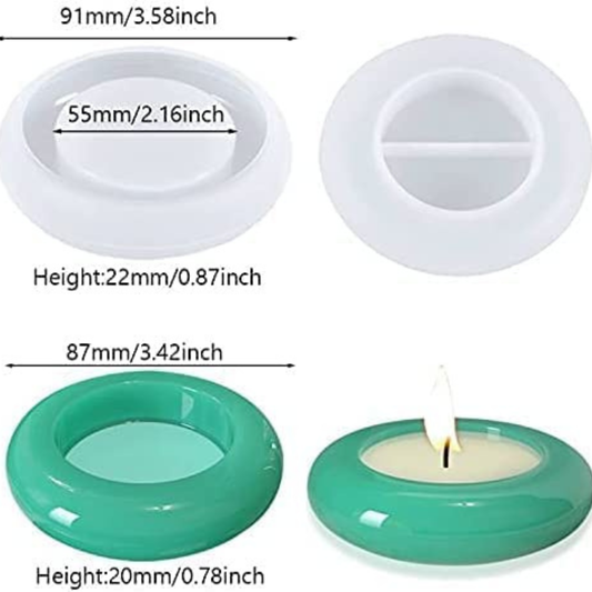 DIY Round Tealight Candle Holder Resin Mould