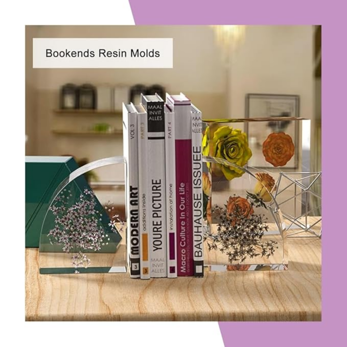 Triangle Bookend Resin Silicone Mould