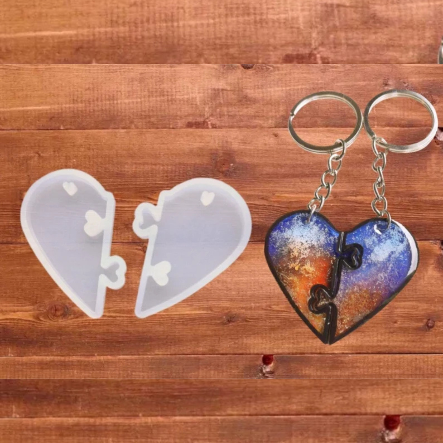 Broken Heart Shape Resin Mould