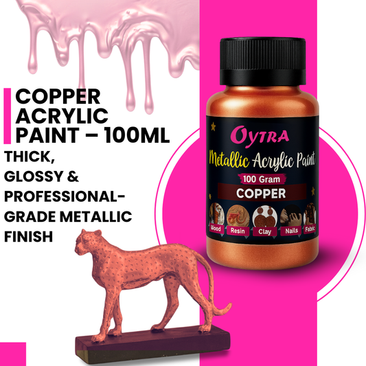 Metallic Acrylic Paint 100 Grams Copper