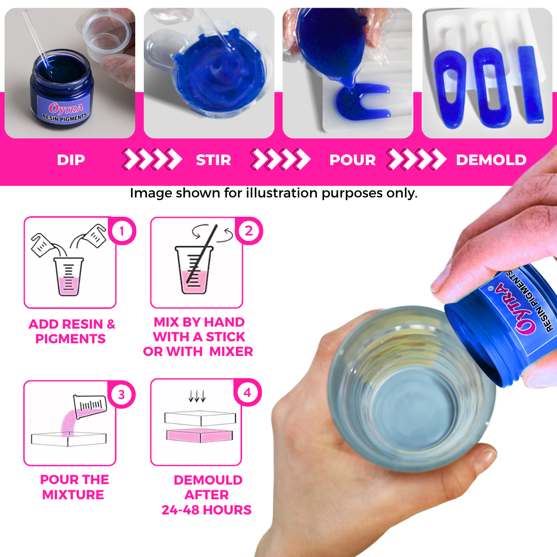 Resin Art Pigment Set of 5 - 20g Each