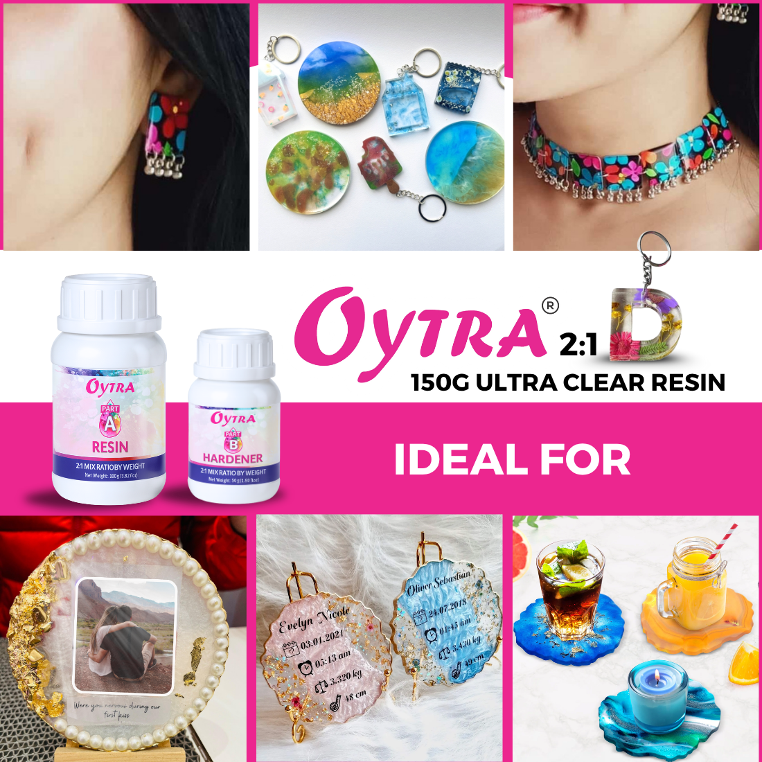 150 Grams 2:1 Epoxy Liquid & 300 Grams 3:1 Casting Resin Sample Pack