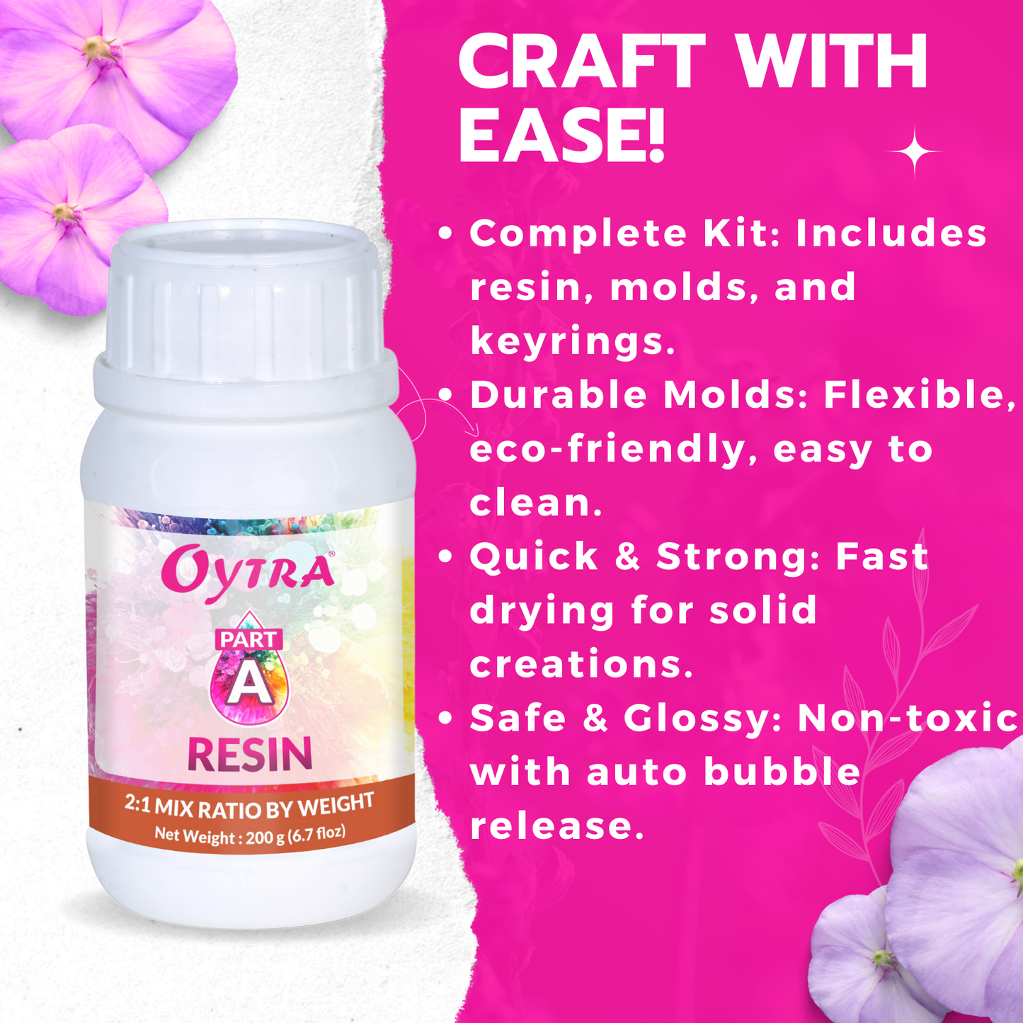 Resin Art Kit - Coaster, Alphabet,Number and Keychain Making (RESINKIT-09)