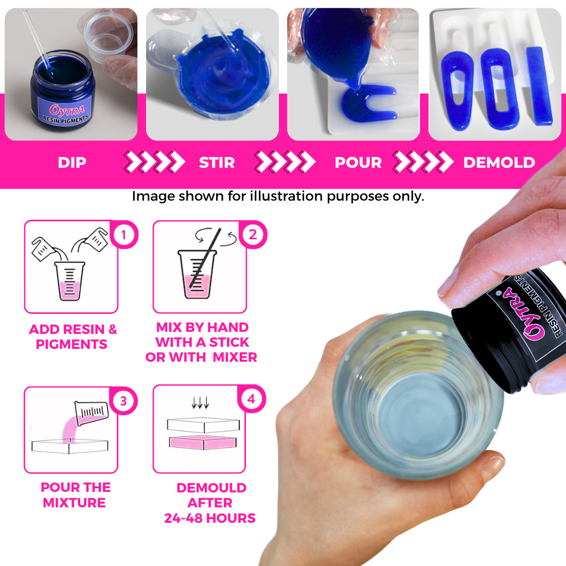 Resin Art Pigment Set of 4 - 20g Each