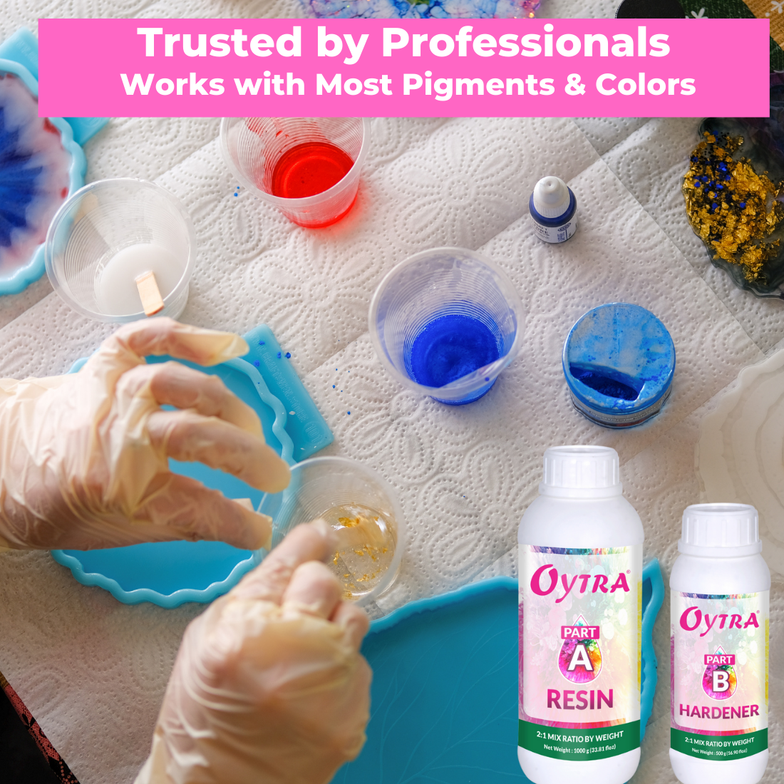 4 x 1.5Kg 2:1 Art Resin Liquid with Hardener