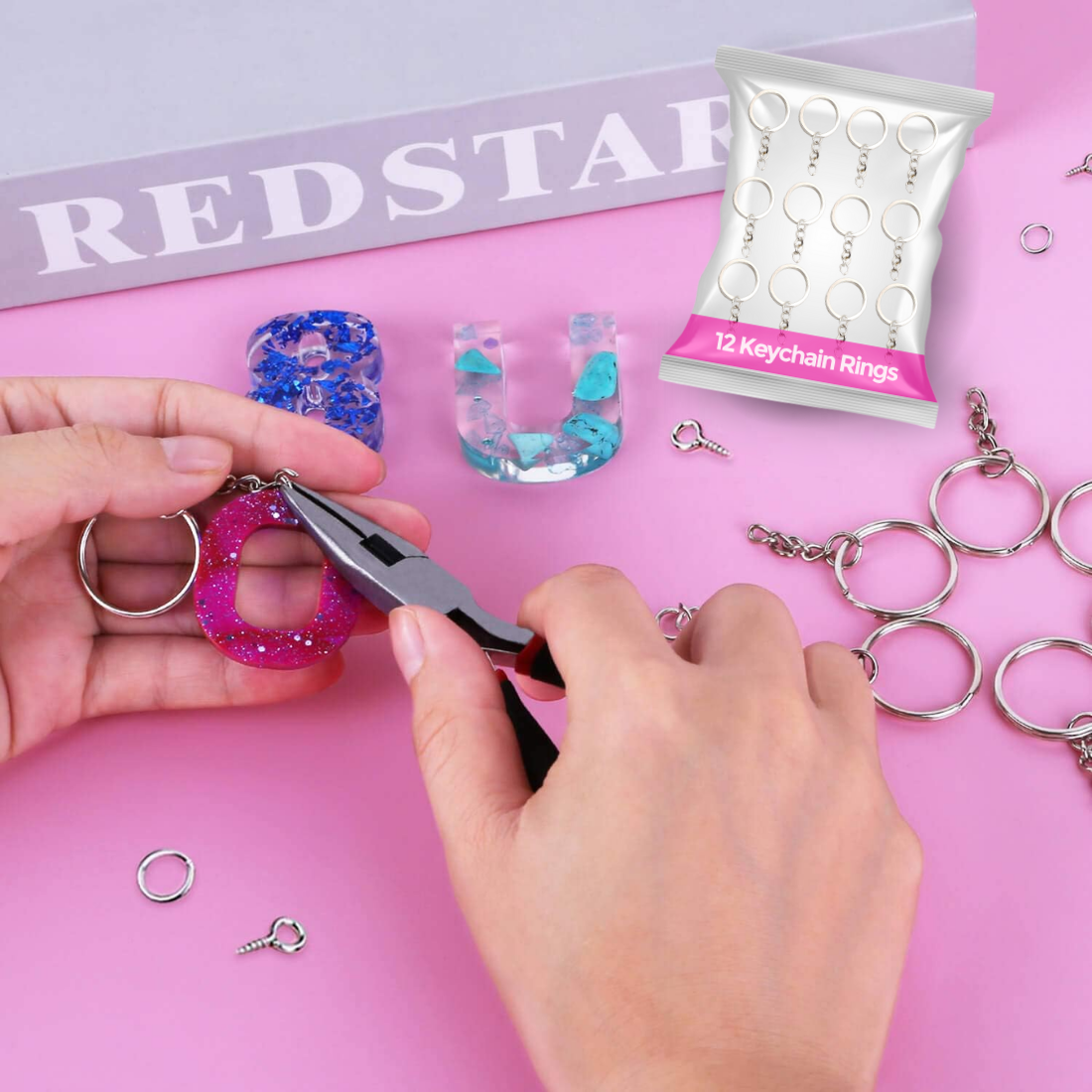 Resin Liquid Art Keychain & Earrings Making Kit