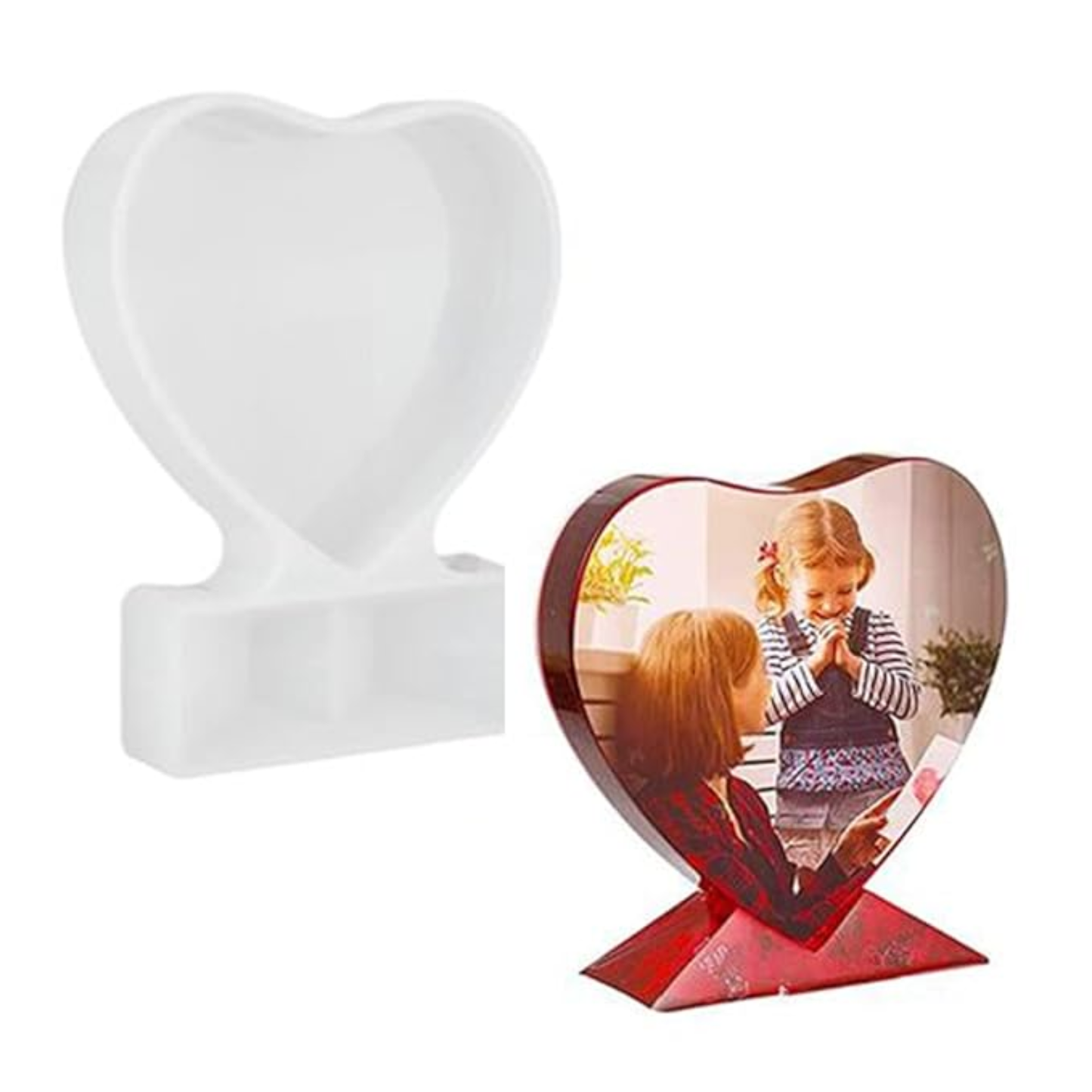 Heart with Frame Silicone Mould
