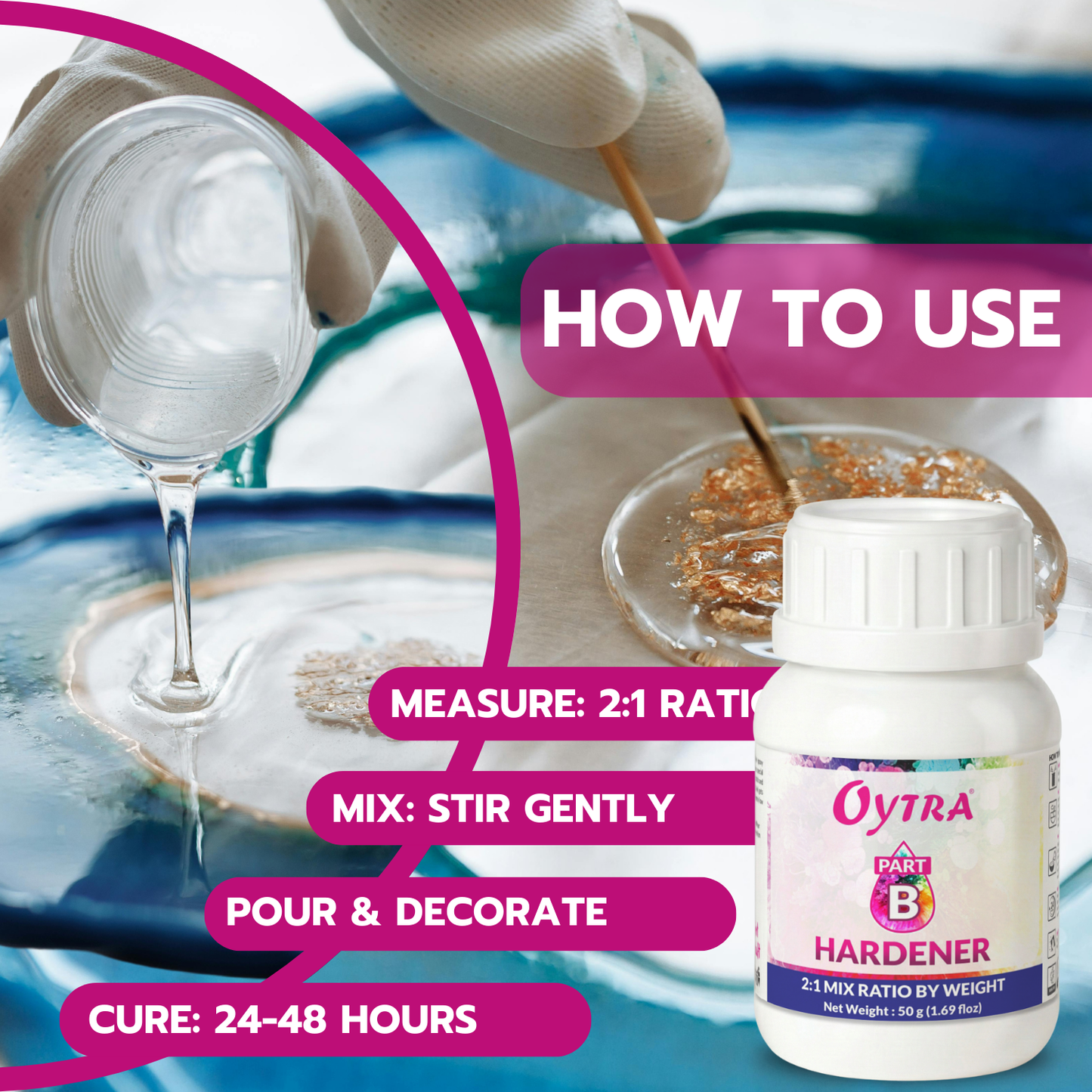 5 x 150 Grams Art Resin Kit