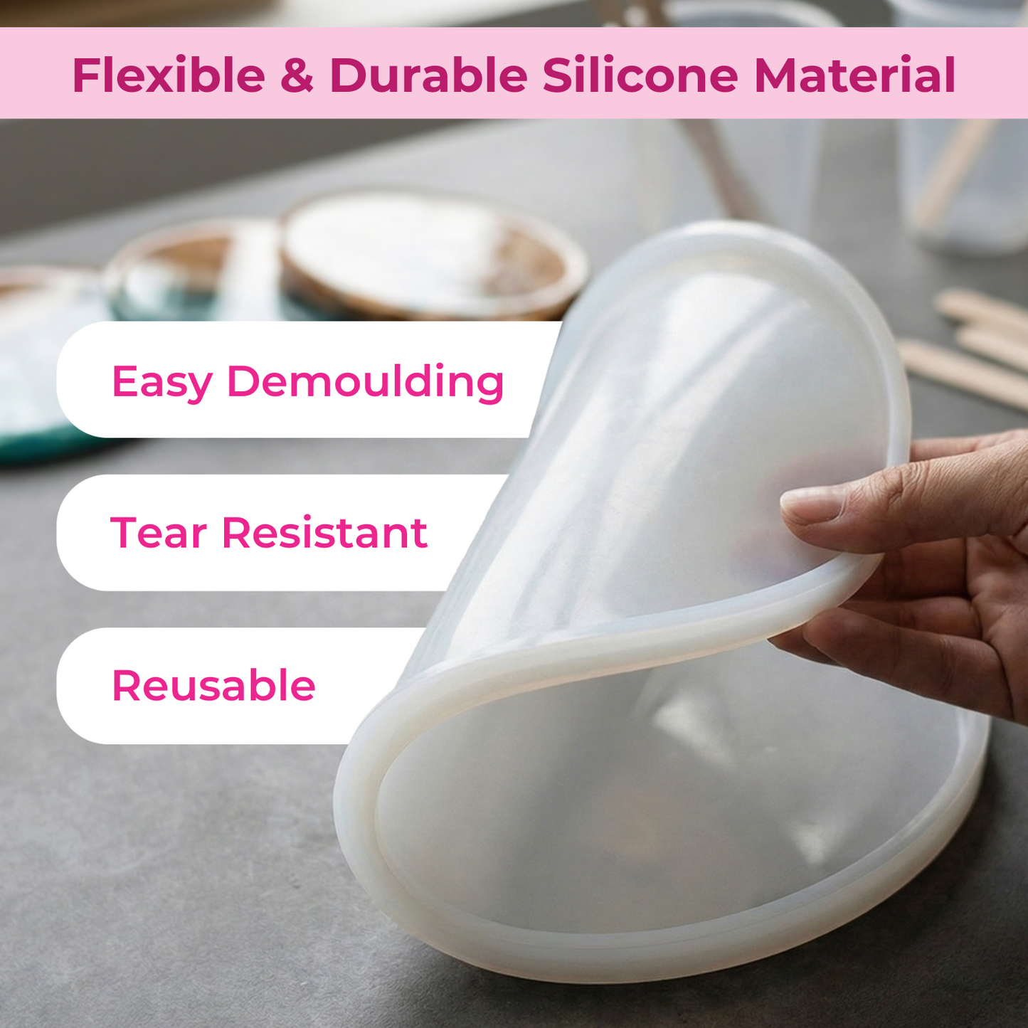 6 Inch Round Coaster Resin Art Mould