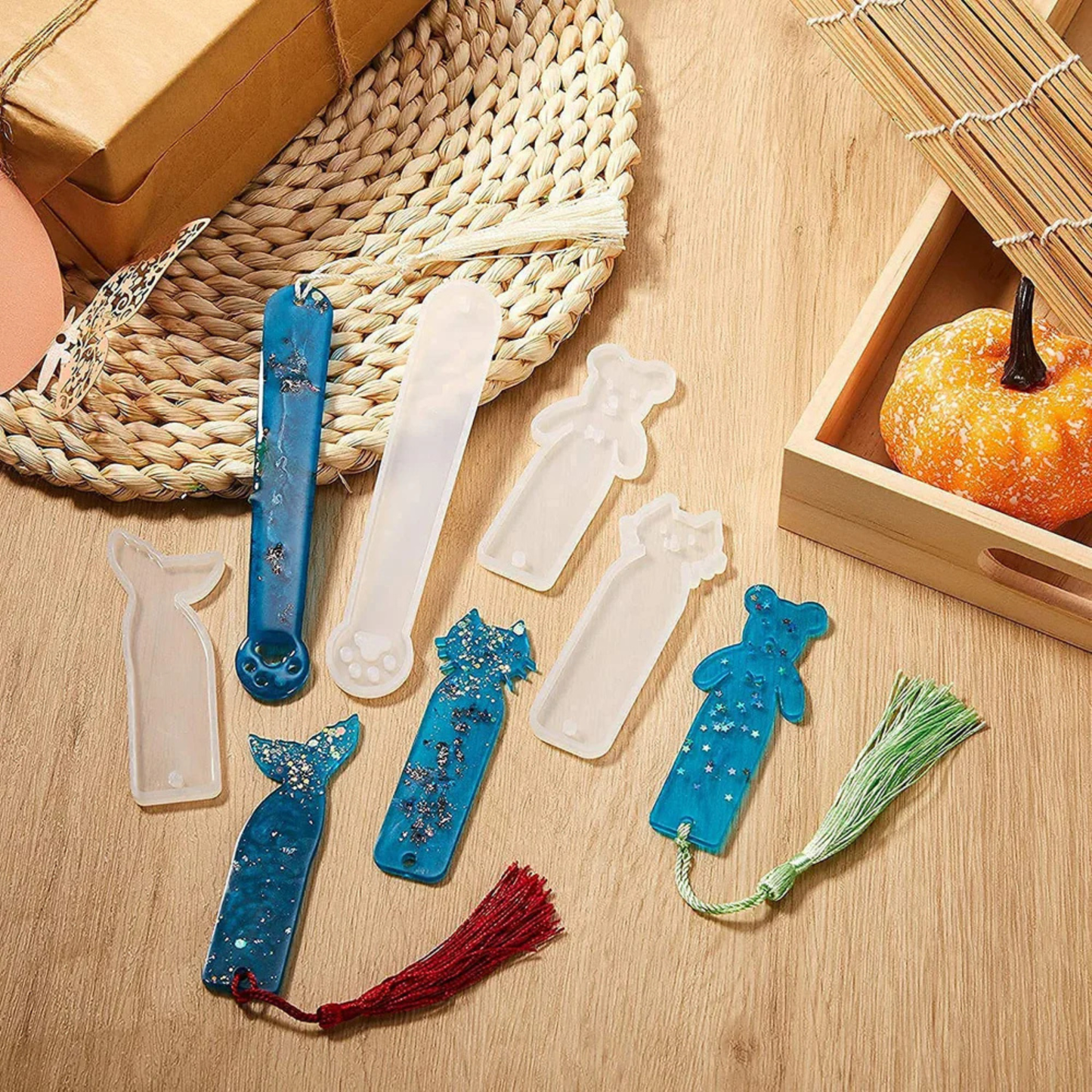 5 Pcs Bookmark Resin Mould