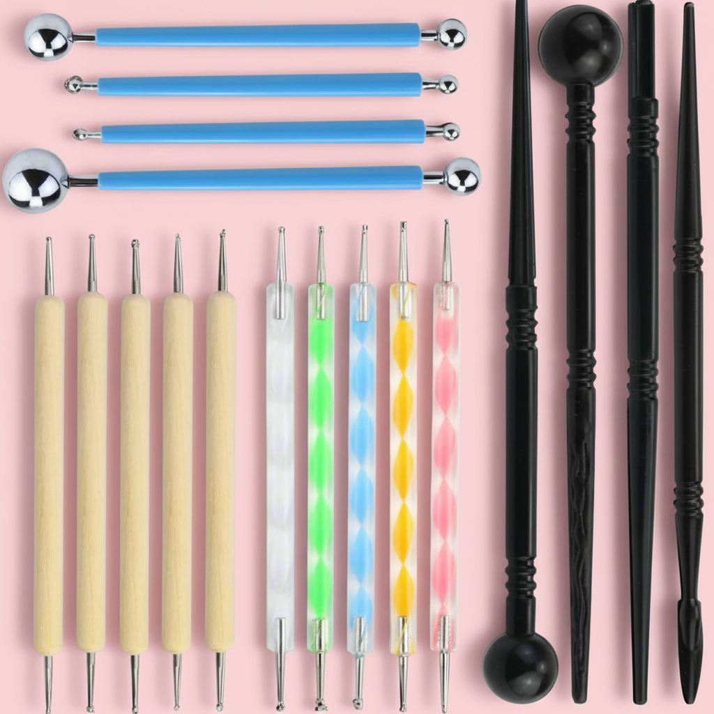 Oytra 18 Pcs Stainless Steel Dotting Ball Pen
