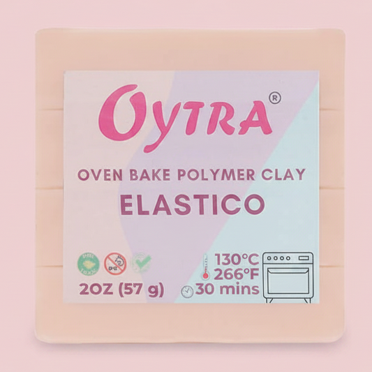 57 Grams (35 Pink Skin) Polymer Clay Oven Bake for Jewlery Making Elastico Series