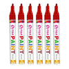 Red Paint Permanent Marker Pen Set of 6