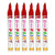 Red Paint Permanent Marker Pen Set of 6