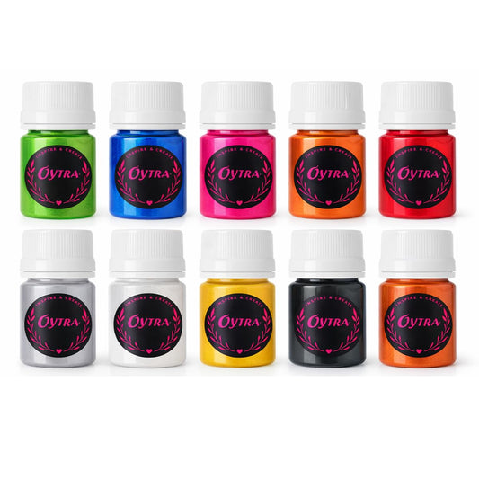 Oytra Pearl Metallic Acrylic Paint Set 10 Colors