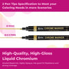 Chrome Marker Set 2 Pcs/Set, Golden Pens, Tip 1mm &amp; 2-3mm