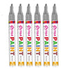 Silver Paint Permanent Marker Pen Set of 6