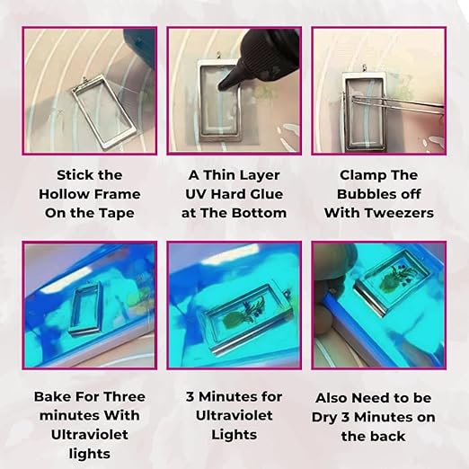 UV Resin Art Keychain Making Kit With LED Lamp