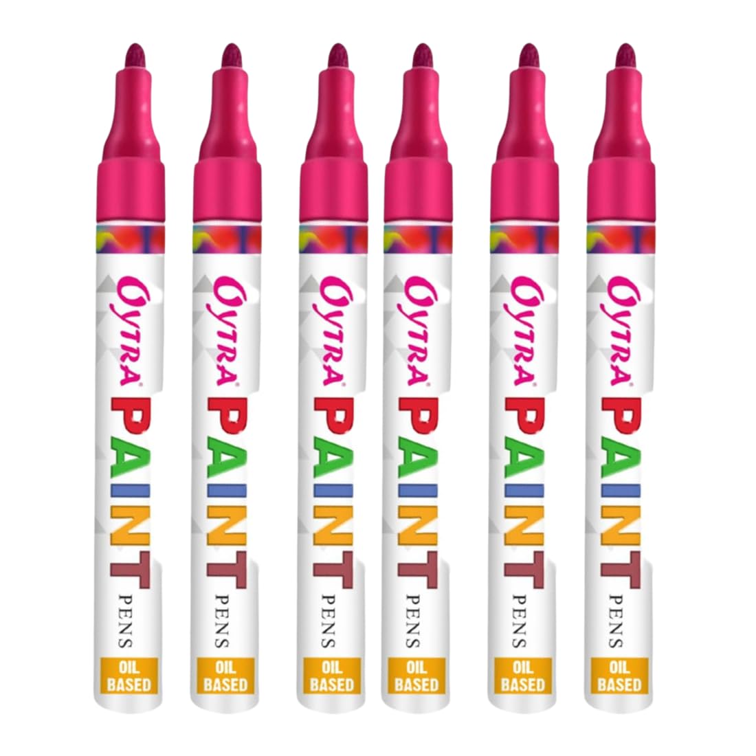 Pink Paint Permanent Marker Pen Set of 6