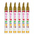 Gold Paint Permanent Marker Pen Set of 6