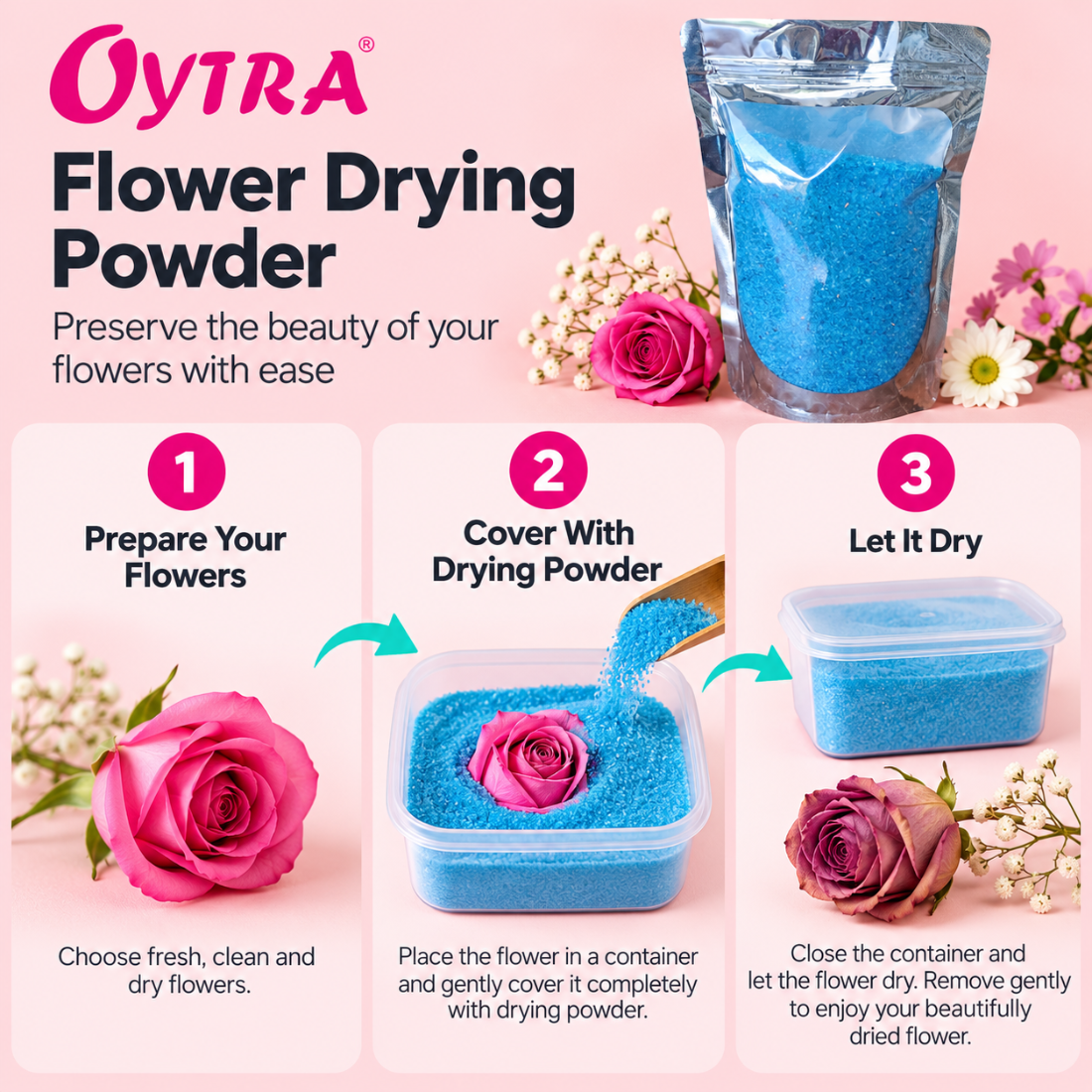 Blue Powder Silica Gel for Drying Flowers