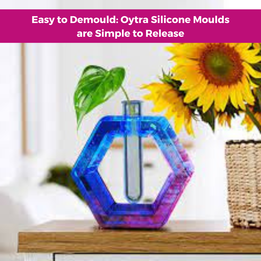 Hexagon Plant Resin Art Mould Tube