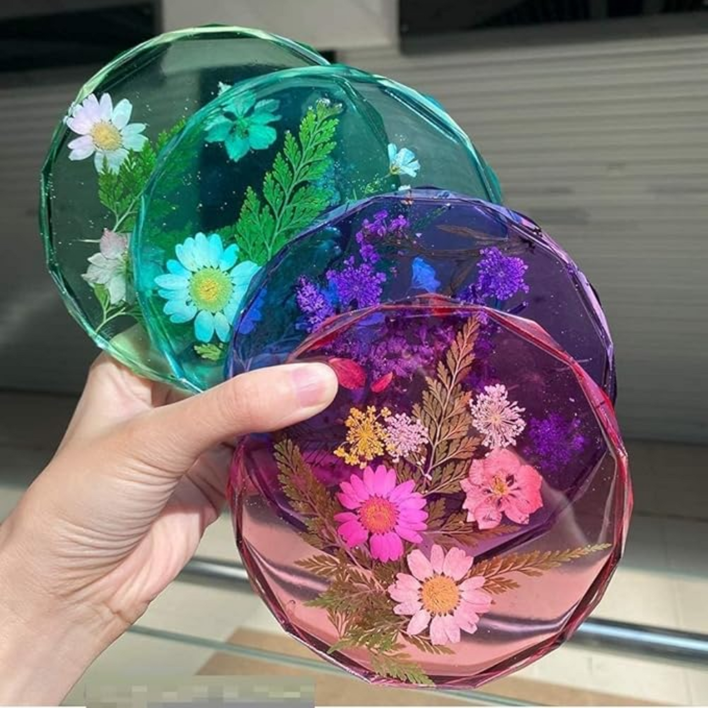 Diamond Round Coaster Silicone Mould