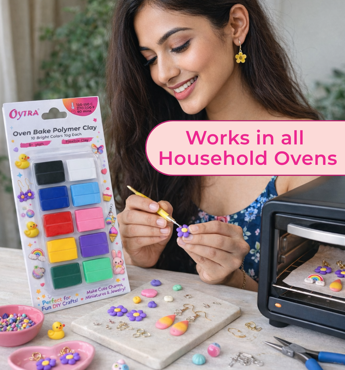 10 Color Bright Polymer Oven Bake Clay