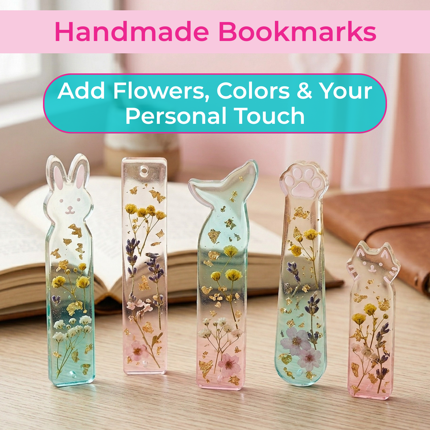 5 Pcs Bookmark Resin Mould