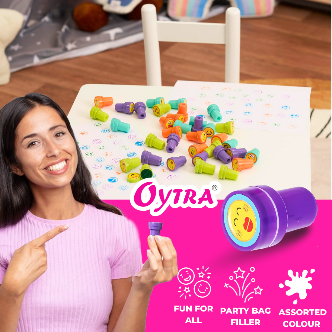 Motivation Rubber Stamps Set of 40 Pieces