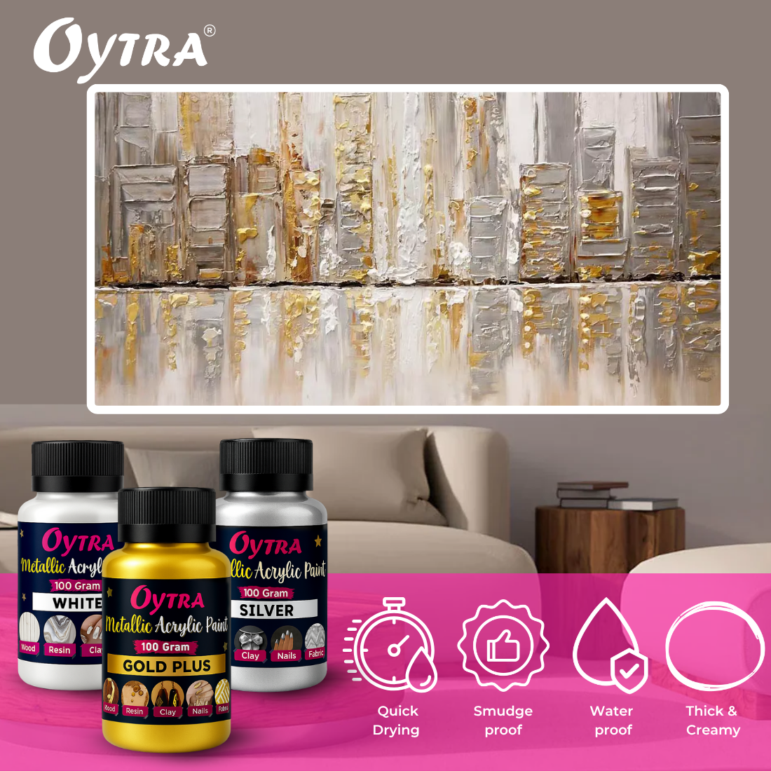 Metallic Acrylic Color Paint Combo
