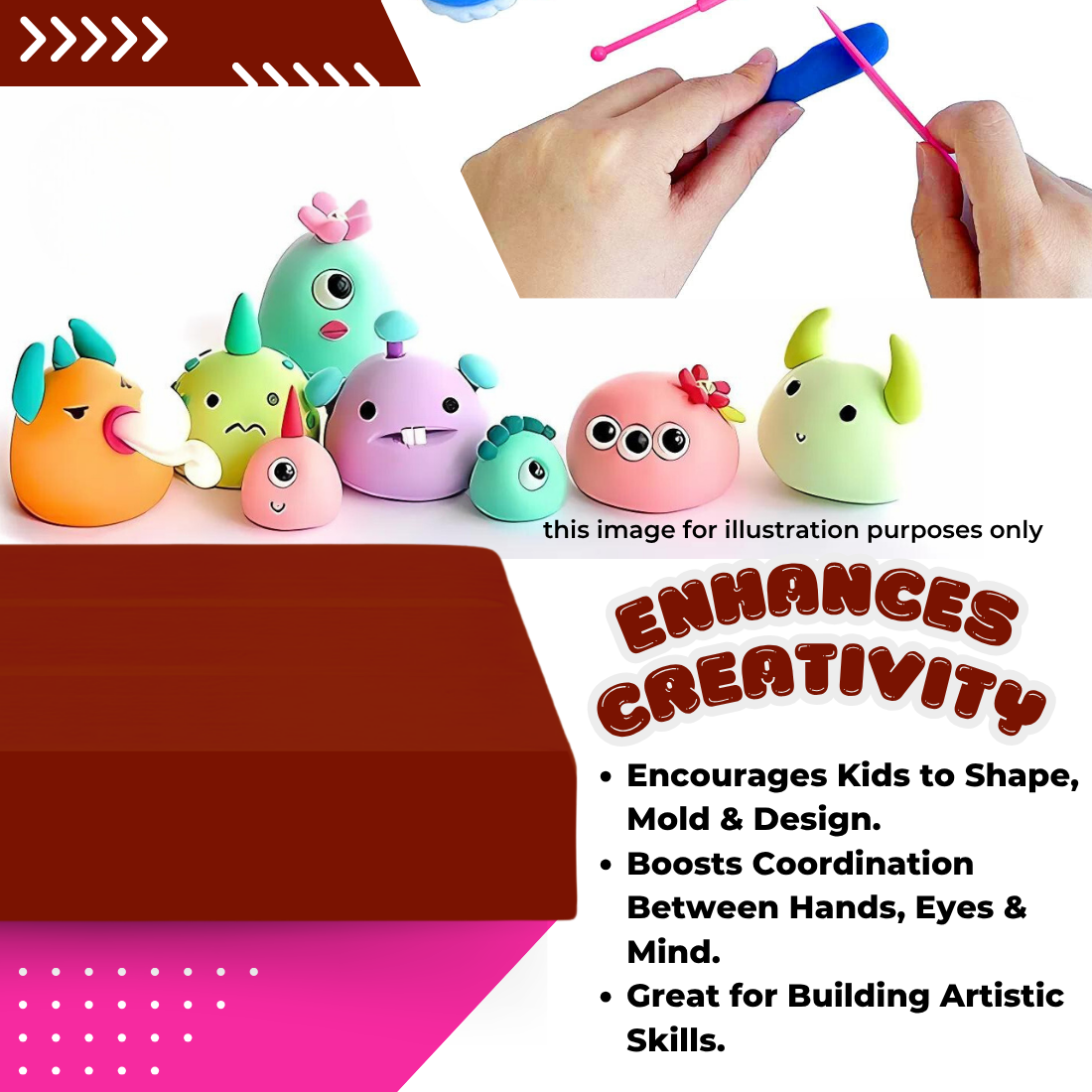 500g Polymer Clay SIGNATURE Series (01 Maroon Red)