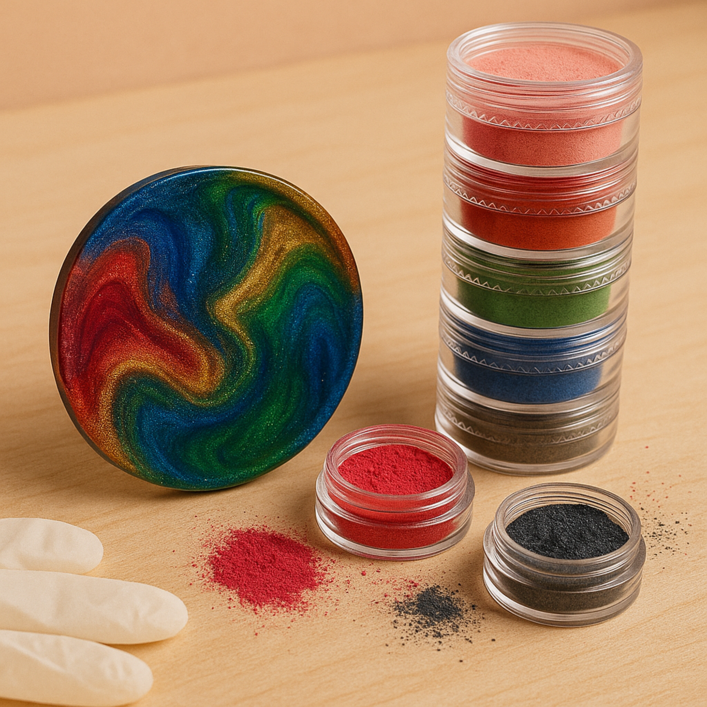 6 Color Mica Powder Set for Resin Art