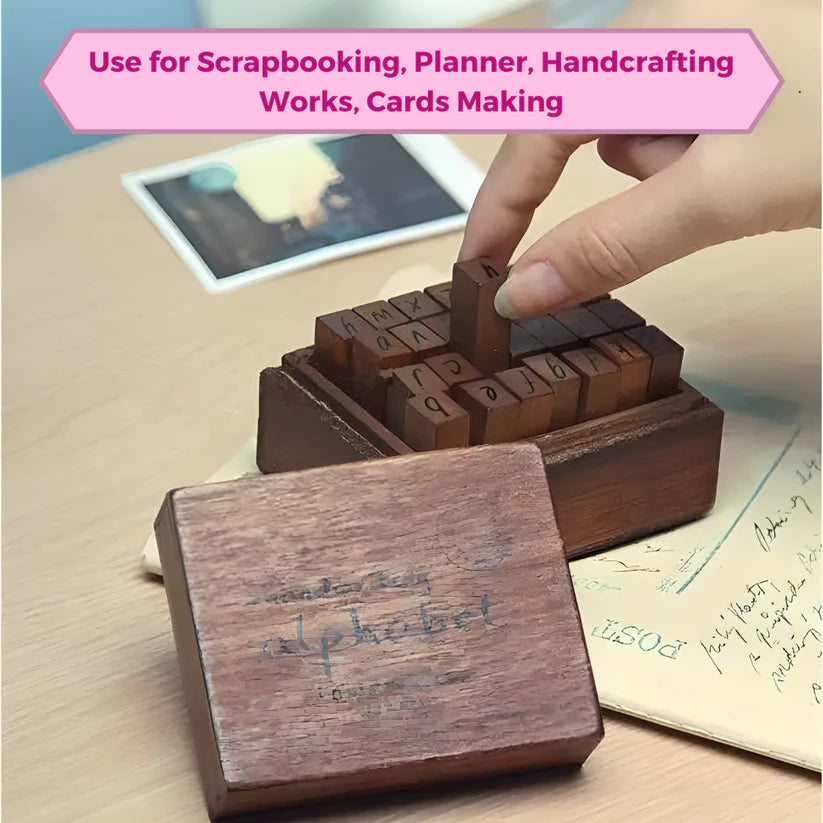 Alphabet Stamp Wooden Combo Small and Capital Letters