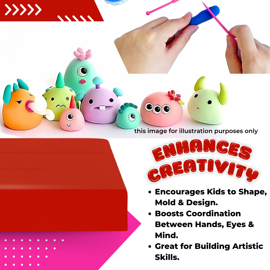 500g Polymer Clay SIGNATURE Series (03 Scarlet Red)