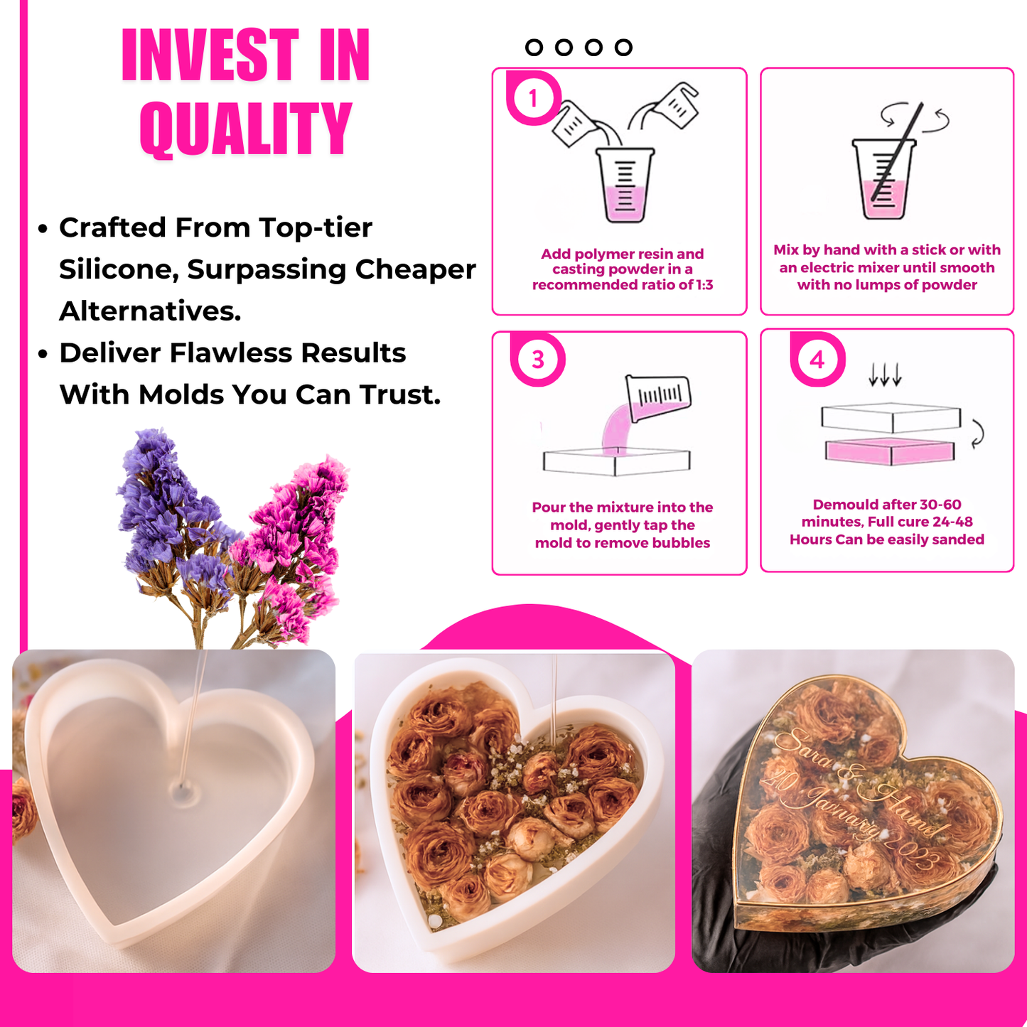 Wedding Heart Resin Mould