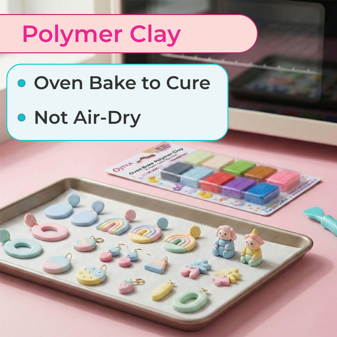 10 Color Polymer Oven Bake Clay Pastel Colors